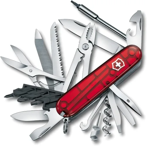 Vista 8 de Victorinox Cyber Tool M 32 Functions Swiss Army - Cuchillo de bolsillo mediano con estuche plegable, color rubí