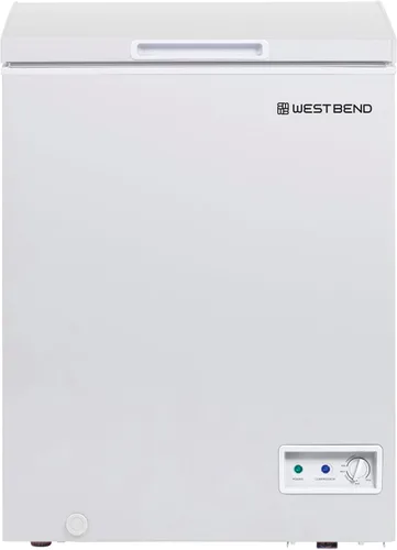 Vista 2 de West Bend Congelador de pecho con control de temperatura ajustable, independiente con tapa abatible individual, descongelación manual con drenaje