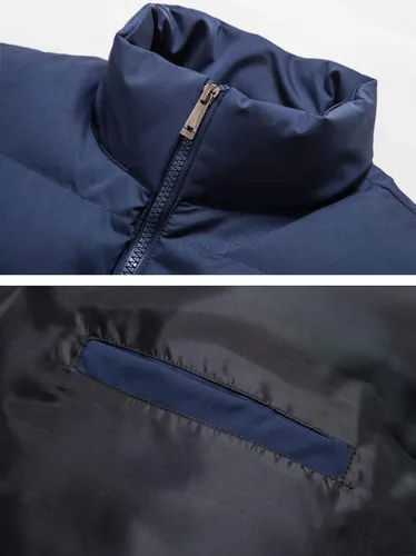 Vista 4 de Chalecos de abrigo para hombre, para invierno, cálido, para exteriores, acolchado, ligero, chaleco