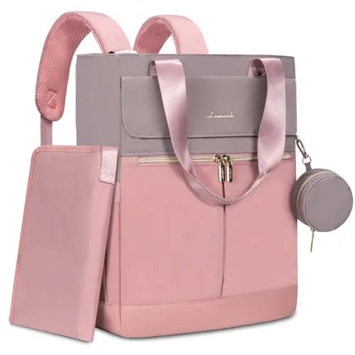 Vista 10 de LOVEVOOK Mochila para pañales con bolsillos aislados, bolsa de bebé para niñas y niños con cambiador, bolsa de pañales grande con funda para Negro