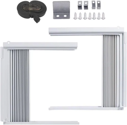 Vista 4 de Paneles laterales de CA para ventana, panel aislado de relleno de acordeón de CA, relleno ajustable de PVC resistente al viento para verano e