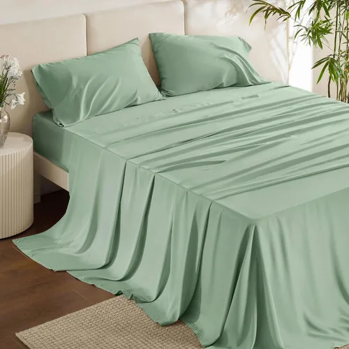 Vista 31 de Bedsure PureWoven 100% rayón derivado de bambú, sábanas de cama individual, 3 piezas