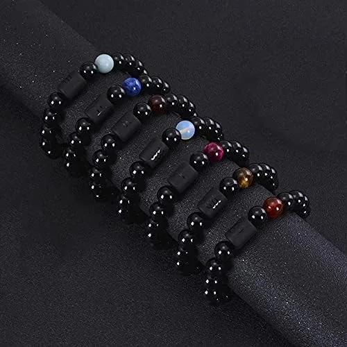 Vista 6 de CSIYANJRY99 Pulseras del zodiaco para hombres y mujeres, regalos de signo del zodiaco, pulsera de horóscopo de 12 constelaciones, pulsera elástica