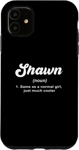 Vista 5 de Funda Shawn con nombre personalizado para iPhone 14 con definición de nombre Shawn