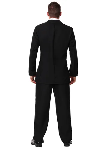 Vista 2 de Disfraz de traje negro talla extra Multicolor