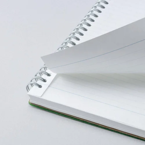 Vista 3 de Maruman Septcouleur - Cuaderno rayado - A5, 5.83 x 8.27 pulgadas, 80 hojas/160 páginas, diario de papel rayado universitario de 0.276 in, espiral