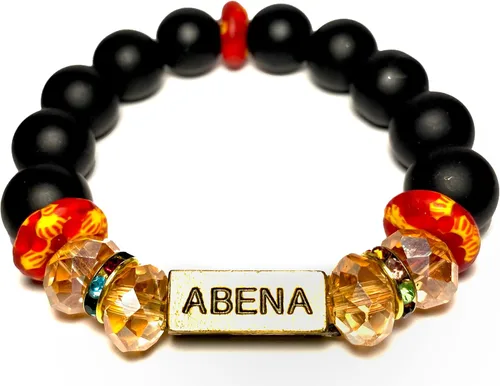 Vista 35 de Pulseras africanas tradicionales con nombre nacido en el día para mujeres de Ghana, materiales naturales, ajuste cómodo y holgado