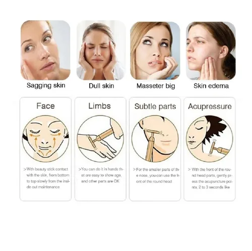 Vista 3 de Masajeador Facial Reafirmante oro 24k