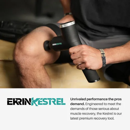 Vista 2 de Ekrin Athletics Pistola de masaje Kestrel: precisión mejorada y comodidad para una recuperación muscular superior y bienestar Alivia los músculos