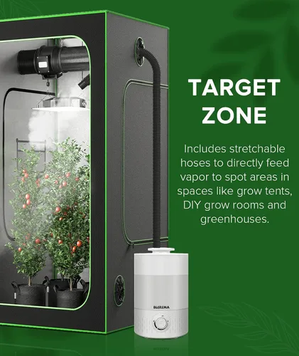 Vista 4 de Humidificadores de plantas sin fugas de 3L para invernadero de tienda de cultivo y sala de cultivo, llenado superior, apagado automático