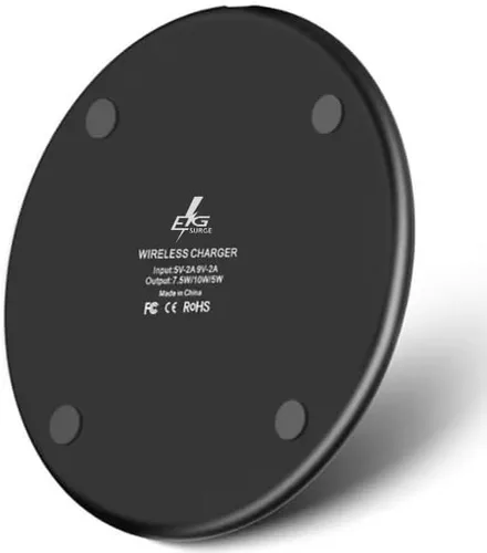 Vista 2 de Almohadilla de carga certificada Qi de 10 W, negro, carga rápida inalámbrica, compatible con modelos de iPhone/Samsung/Android y más