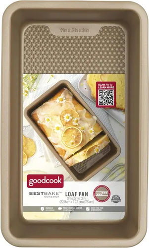 Vista 7 de GoodCook BestBake - Molde para pan de acero al carbono texturizado antiadherente, 9 x 5 pulgadas, bronce