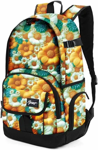 Vista 21 de Mochila escolar estilo Rickyh, mochila de viaje para hombres y mujeres, mochila ligera con compartimento para portátil, Tamaño único