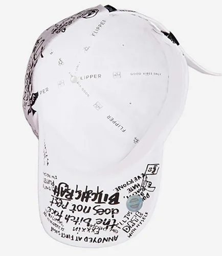 Vista 5 de Flipper Gorra de béisbol de algodón con diseño de graffiti Doodle para hombres y mujeres, sombrero Kpop con ala curva, ajustable