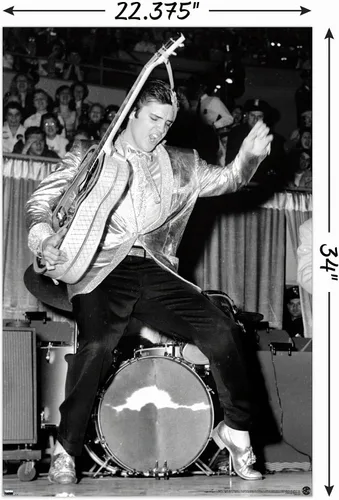 Vista 2 de Elvis Presley - Póster de pared de caderas, 34 pulgadas de largo x 22.4 pulgadas de ancho, versión sin marco