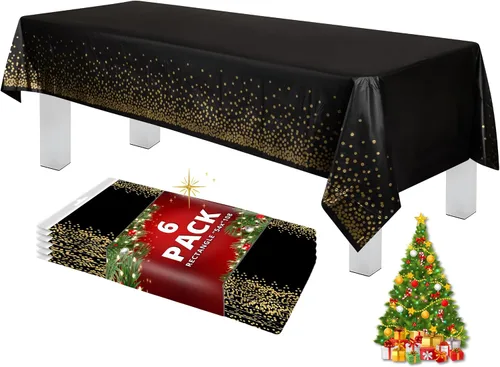 Vista 43 de Grandipity Mantel de plástico desechable de calidad prémium para fiestas con temática de globos de cumpleaños, 1 paquete, 54 x 108 pulgadas, mantel
