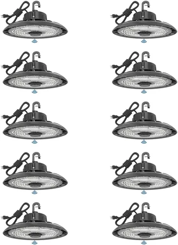 Vista 11 de HYPERLITE UFO LED Luz de Alta Bahía con Sensor de Movimiento 21000LM, 150W Luces LED Inteligentes de Alta Bahía con Control Remoto, Luz de Tienda
