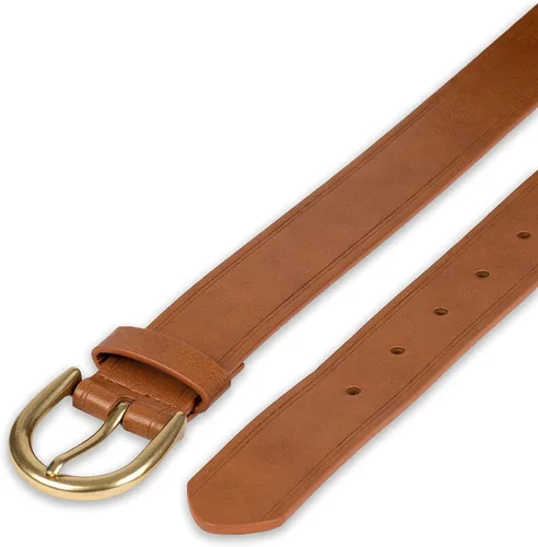 Vista 4 de Tienda Essentials Cinturón vaquero con borde crudo para mujer