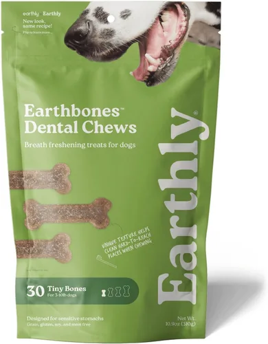 Vista 11 de Earthbones - Masticables dentales para perros de 10 a 20 libras, 30 huesos