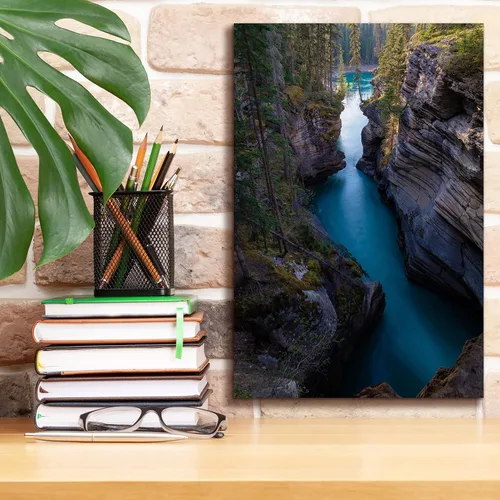 Vista 8 de Epic Graffiti Arte de pared en lienzo con diseño de 'Athabasca River 1' de Joe Reimer, 12 x 18 pulgadas