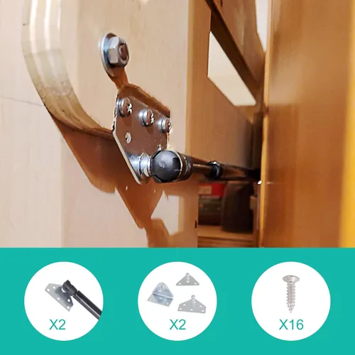 Vista 3 de Puntales de Gas para Casa Amortiguadores de Gas Soportes de Elevación Resorte de Gas para Cama Armario Ventana (13 lb, 10 pulgadas)