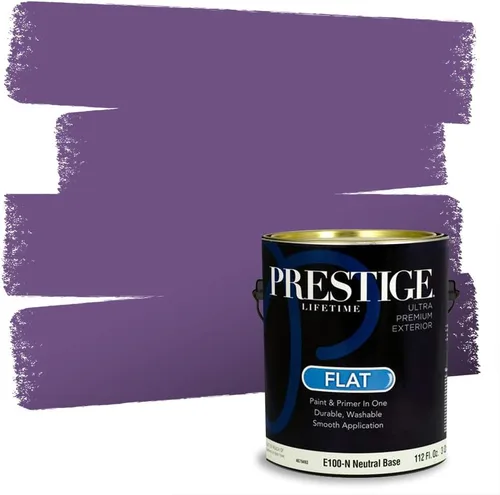 Vista 57 de PRESTIGE Pinturas de pintura interior e imprimación en uno, 1 galón, plano, combinación comparable de Sherwin Williams* Kimono Violet*