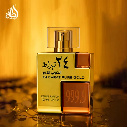 Vista 7 de Lattafa Eau De Parfum Spray de Oro Puro de 24 Quilates Unisex 3.4 Oz