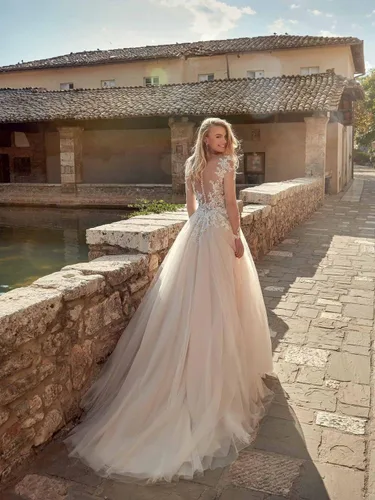 Vista 5 de TIRAS Vestidos de novia de playa para mujer para novia 2024 Bohe Lace Appliqued vestidos de novia de novia CM001