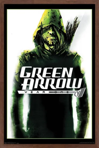 Vista 17 de Trends International DC Comics - Póster de pared con diseño de flecha verde, año uno, 14.725 x 22.375 pulgadas, versión enmarcada de madera