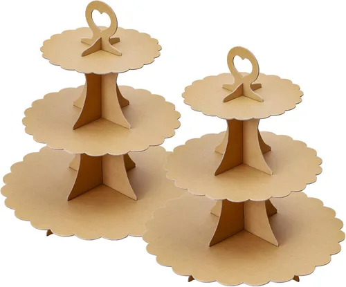Vista 28 de Soleebee Soporte para Cupcakes de 3 Niveles, Torre de Cupcakes de Cartón, Torre de Soporte para Pasteles de Postre para Decoración de Cumpleaños