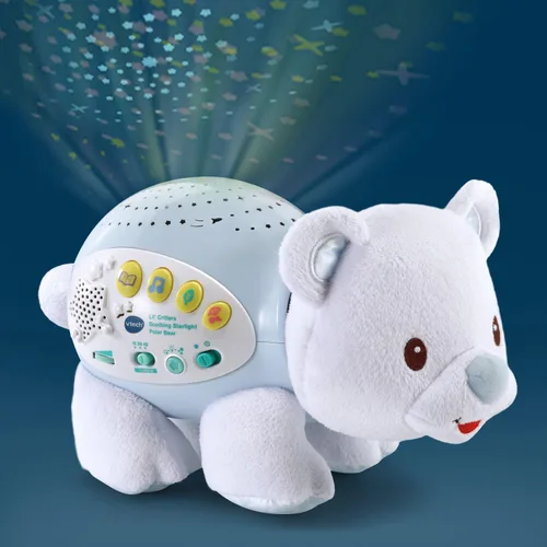 Vista 2 de VTech Baby Lil' Critters Proyector Relajante de Luz Estelar con Oso Polar para Guardería