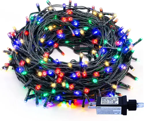 Vista 10 de 320 LEDs 115 pies/35 m Cadena de luces, función de memoria, enchufe de extremo a extremo para interior y exterior, impermeable, decorativo guirnalda