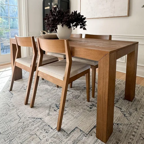 Vista 12 de Plank+Beam Mesa de comedor de 48 pulgadas, mesa de cocina de madera maciza de 48 pulgadas, mesa de comedor rectangular para comedor, oficina