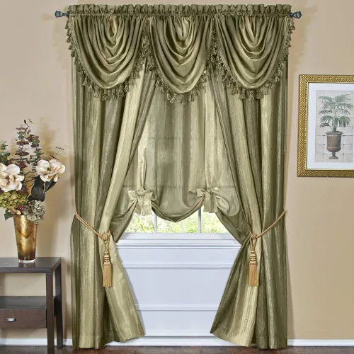 Vista 18 de PowerSellerUSA Designer Home - Paneles de cortina semitransparentes a rayas multicolor (beige, bufanda de 50 x 144 pulgadas)