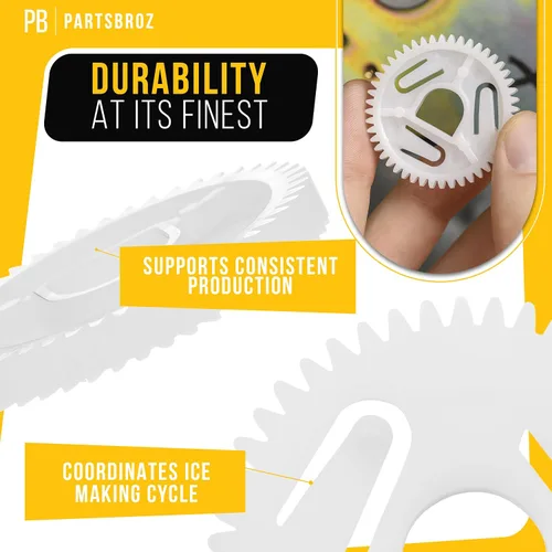 Vista 4 de PartsBroz 5304469403 Drive Gear - Máquina de hielo para refrigerador (paquete de 2) - Compatible con Frigidaire Electrolux Kenmore repuesto