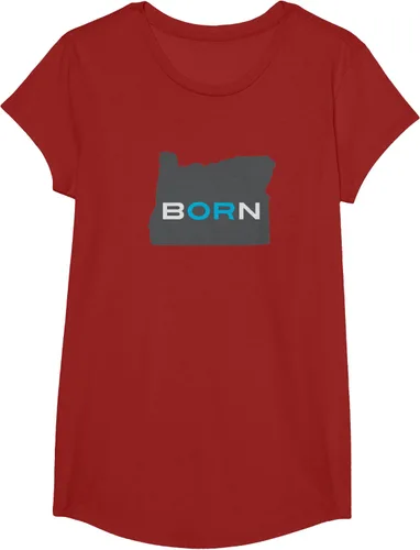 Vista 32 de Nacido en Oregon Camisa – Estado Mapa Born Idea de regalo, Negro