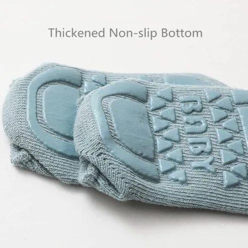 Vista 5 de Calcetines antideslizantes para bebé, 8 pares de calcetines antideslizantes para recién nacidos, con empuñaduras, calcetines de tobillo unisex