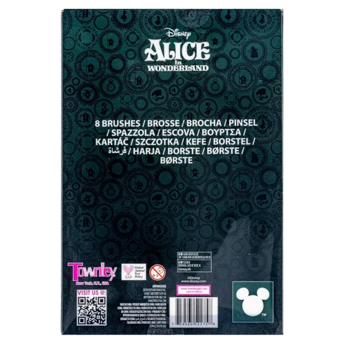 Vista 9 de Disney Alicia en el País de las Maravillas Juego de 8 brochas de maquillaje para sombra de ojos, iluminador, rubor, pelo suave, kit de maquillaje