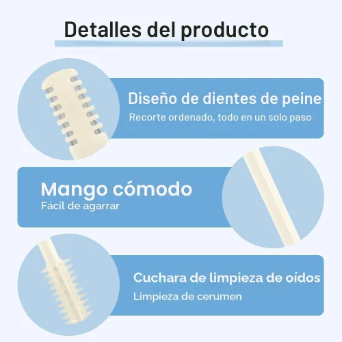 Vista 6 de Cortador de vello nasal 2 en 1, nuevo cuchillo de vello nasal de doble lado para hombres y mujeres, recortador de vello nasal giratorio de 360°, 5