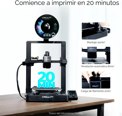 Vista 2 de Paquete de Impresora 3D Creality Ender 3 V3 SE con mejora de arco iris PLA+ 1KG