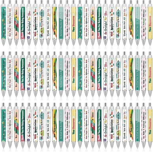 Vista 9 de Jutom 72 bolígrafos con versículo bíblico, bolígrafos de flores cristianas, bolígrafos con citas inspiradoras, bolígrafos retráctiles de tinta negra