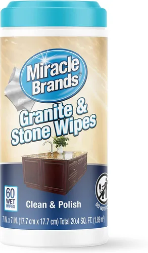 Vista 10 de MiracleWipes Para granito y piedra, limpiar, proteger, piedra pulida, mármol, cuarzo, pizarra, azulejos, superficies laminadas en cocina y baño, 30