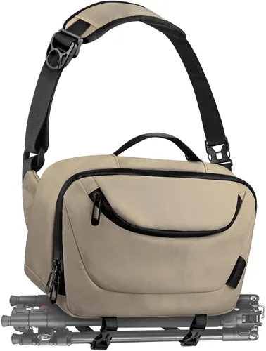 Vista 11 de TAAOKA Bolsa de Hombro para Cámara, Estuche para Cámara Impermeable con Soporte para Trípode, Bolsas para Cámaras DSLR/SLR/Sin Espejo Ligeras