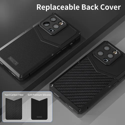 Vista 6 de Funda de fibra de carbono de lujo con funda de aluminio para iPhone 13 Pro de 6.1 pulgadas, funda protectora militar a prueba de golpes