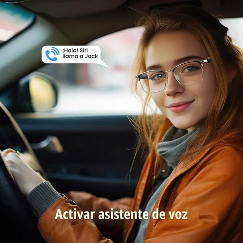 Vista 5 de Gafas inteligentes, gafas con filtro de luz azul, gafas de sol Bluetooth, lente fotocrómica, micrófono y altavoz integrados (GS13-dorado+marco negro)