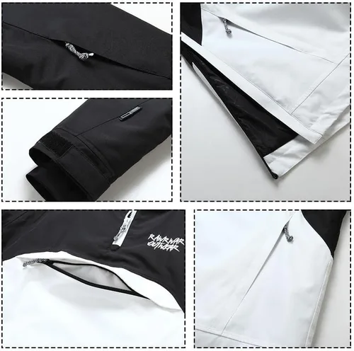 Vista 35 de RIUIYELE Traje de esquí para mujer, chaqueta y pantalones de snowboard para deportes al aire libre, traje de nieve con aislamiento impermeable