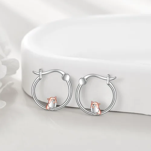 Vista 117 de VONALA Bonitos aretes de aro de plata de ley 925, regalos de cumpleaños para mujer