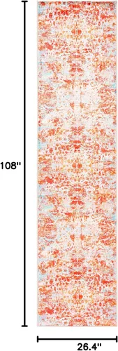 Vista 2 de SAFAVIEH Bahia Collection - Alfombra de pasillo de 2 pies 2 pulgadas x 9 pies, diseño bohemio sobreteñido, no desprende pelusa y de fácil cuidado