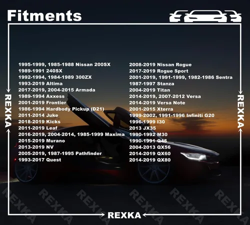 Vista 3 de Rexka Clip de retención de almohadilla aislante para capó, compatible con Nissan Infiniti F5846-30f00 Altima Armada Frontier Leaf Maxima Murano 10pcs