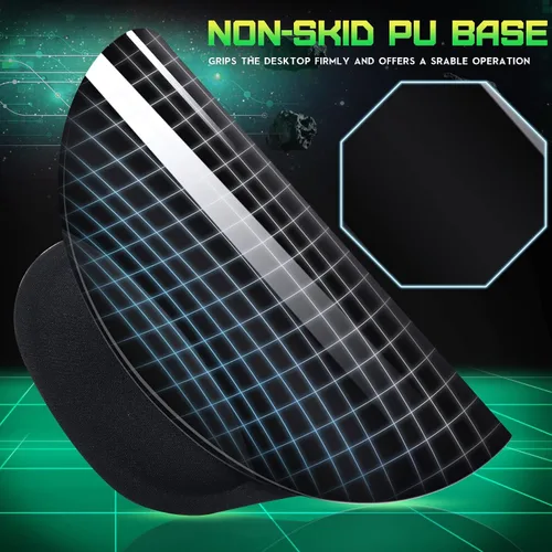 Vista 5 de 20 alfombrillas ergonómicas para mouse con soporte para muñeca, almohadilla de mouse de gel con reposamuñecas, alivio del dolor negro, cómoda espuma